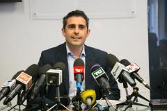 Il sindaco di Parma Federico Pizzarotti durante una conferenza stampa a Parma, 23 maggio 2016. ANSA/UFFICIO STAMPA COMUNE DI PARMA ++ NO SALES, EDITORIAL USE ONLY ++
